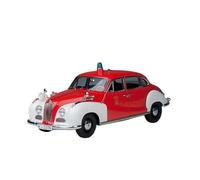 YLQERZ Scale Die-Cast Metal 1:18 For BMW 502 FIRE BRIGADE Police Car Fire Truck Resin Model Collection Static Decoration Display For Vehicles Fans