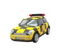 YLQERZ Scale Die-Cast Metal 1:18 For BMW Mini Cooper S Airport Guide Car No. 8 Car Model Miniature Hobby Collection For Vehicles Fans