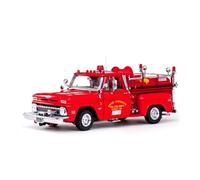 YLQERZ Scale Die-Cast Metal 1/18 For Chevrolet C-20 Fire Truck 1965 Alloy Car Model Car Home And Office Decorations For Vehicles Fans