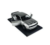 YLQERZ Scale Die-Cast Metal 1:18 For Dodge Challenger SRT Hellcat Silver Alloy Double Door Suitable For Scene Decoration Car Model For Vehicles Fans