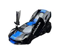 YLQERZ Scale Die-Cast Metal 1:18 For Jaguar C-X75 2013 Black Blue Stripe Alloy Car Model For Adult Collection Souvenir For Vehicles Fans