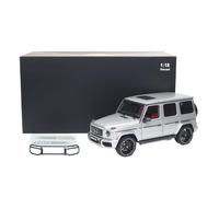 YLQERZ Scale Die-Cast Metal 1/18 For Mercedes-Benz AMG G63 2022 Alloy Car Model Ornaments Collection Display Stand Metal Vehicle For Vehicles Fans(Silver)