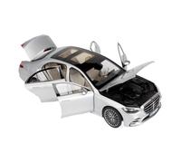 YLQERZ Scale Die-Cast Metal 1/18 For Mercedes-Benz S-class A2021 Alloy Car Model Silver Theme Scene Decoration For Vehicles Fans