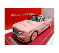 YLQERZ Scale Die-Cast Metal 1/18 For Rolls Boat Tail Resin Pink Sports Car Model Classic Static Display Adult Collectible For Vehicles Fans