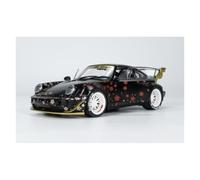 YLQERZ Scale Die-Cast Metal 1:18 For RWB BODYKIT AOKI BLACK 2021 Black Sports Car Model Scene Decoration Decoration Alloy For Vehicles Fans
