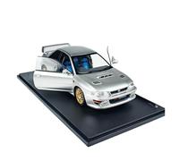 YLQERZ Scale Die-Cast Metal 1:18 For Subaru IMPREZA 22B Silver 1998 Alloy Openable Door Home Decoration Collection Car Model For Vehicles Fans