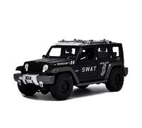 YLQERZ Scale Die-Cast Metal 1 18 For Wrangler Police Car High Simulation Zinc Alloy 4-door Car Model For Boys Adult For Vehicles Fans(Black)