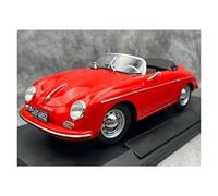 YLQERZ Scale Die-Cast Metal 1:18 Scale For Porsche 356 Convertible Red Alloy Die-cast Static Car Model Collection Toy Hobby For Vehicles Fans