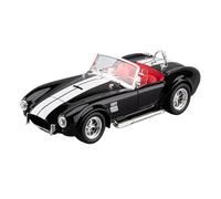 YLQERZ Scale Die-Cast Metal 1:24 For Cobra Convertible Sports Car Sound And Light Pull Back Toy Model Ornaments For Vehicles Fans(Black)