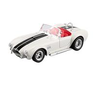 YLQERZ Scale Die-Cast Metal 1:24 For Cobra Convertible Sports Car Sound And Light Pull Back Toy Model Ornaments For Vehicles Fans(White)