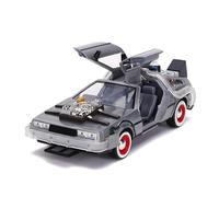 YLQERZ Scale Die-Cast Metal 1:24 For DMC-12 Delorean Back To The Future Alloy Car Model Diecasts Toy Decoration Gray For Vehicles Fans