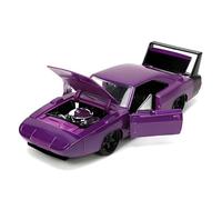 YLQERZ Scale Die-Cast Metal 1:24 For Dodge Purple Big Rear Wing 1969 Alloy Diecasts Toy Vehicles Miniature Scale Model Car For Vehicles Fans