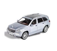 YLQERZ Scale Die-Cast Metal 1:24 For Maybach GLS600 Alloy Off-road Car Model Ornaments Simulation Business SUV Collection For Vehicles Fans(Silver)