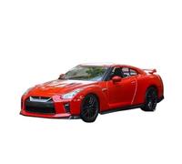YLQERZ Scale Die-Cast Metal 1:24 For Nissan GTR R35 2017 Red Can Open The Door Alloy Sports Car Model Display Collectible Toy White For Vehicles Fans(Red)