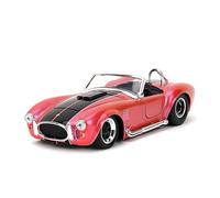 YLQERZ Scale Die-Cast Metal 1:24 For Shelby Cobra 427 S/C 1965 Diecasts Metal Miniature Scale Model Car Adult Scene Decoration Pink For Vehicles Fans