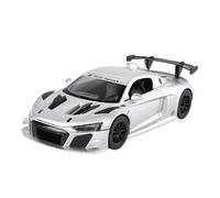 YLQERZ Scale Die-Cast Metal 1:24 For Track Version R8-gt2 Sports Car Sound And Light Pull Back Toy Metal Casting Model Silver For Vehicles Fans