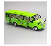 YLQERZ Scale Die-Cast Metal 1 32 Alloy Tourism Bus Model Sound And Light Diecast Metal Emulation City Bus Child Toy Gifts For Vehicles Fans(green)