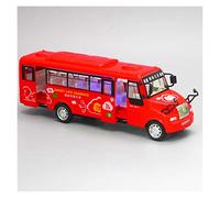 YLQERZ Scale Die-Cast Metal 1 32 Alloy Tourism Bus Model Sound And Light Diecast Metal Emulation City Bus Child Toy Gifts For Vehicles Fans(Red)