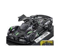 YLQERZ Scale Die-Cast Metal 1:32 For Aston Martin Valkyrie F1 Super Sports Car Model Alloy Small Scale Toy With Open Door For Vehicles Fans(Black)