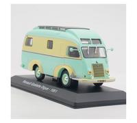 YLQERZ Scale Die-Cast Metal 1:43 For Goelette Digue 1951 RV Camper Car Collection For Model Lovers (green) For Vehicles Fans