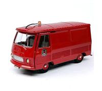 YLQERZ Scale Die-Cast Metal 1:43 For Peugeot FOURGON J7 Fire Truck Van Alloy Car Model Red Study Display Stand For Vehicles Fans