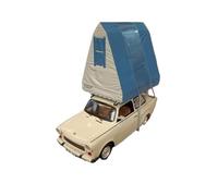 YLQERZ Scale Die-Cast Metal 1:43 For Trabant 601S Universal Travel Camper Alloy Car Model Decoration Collection For Vehicles Fans(White)