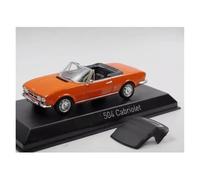 YLQERZ Scale Die-Cast Metal 1:43 Scale For Peugeot 1970 Cabrio 504 Alloy Convertible Model Car Orange Bookcase Deco Art Crafts For Vehicles Fans