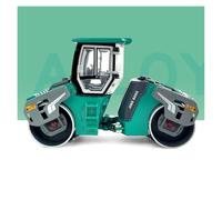 YLQERZ Scale Die-Cast Metal 1:60 For Alloy Double Steel Wheel Roller With Open Door Paving Machine Engineering Vehicle Model For Vehicles Fans(Green)
