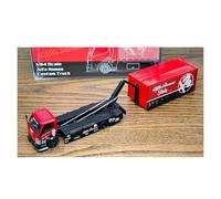 YLQERZ Scale Die-Cast Metal 1:64 For Alpha Red Painted Gull-wing Door Full Floor-to-ceiling Modified Truck Alloy Model For Vehicles Fans