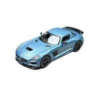 YLQERZ Scale Die-Cast Metal 1:64 For Benz SLS AMG Ice Blue Alloy Car Model Display Ornaments Hobby Collection For Vehicles Fans