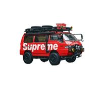 YLQERZ Scale Die-Cast Metal 1:64 For Delica 3rd Generation Star Wagon Clay Pot Alloy Car Model Red Small Scale Ornament Toy For Vehicles Fans