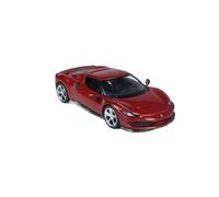 YLQERZ Scale Die-Cast Metal 1:64 For Ferrari 296 GTB Rosso Imola Red Prancing Horse Simulation Alloy Car Model Nostalgic Toy For Vehicles Fans