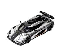 YLQERZ Scale Die-Cast Metal 1:64 For Koenigsegg One 1 Resin Figure Model Hobby Collection Display Souvenir Ornament For Vehicles Fans(Silver)