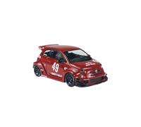 YLQERZ Scale Die-Cast Metal 1:64 For LB-WORKS X Abas Works ABARTH 595 Red Collectible Alloy Car Model For Vehicles Fans