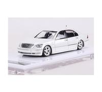 YLQERZ Scale Die-Cast Metal 1:64 For Lexus LS430 Low Lying Version White Resin Car Model Collection Static Decoration Black For Vehicles Fans(White)
