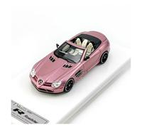 YLQERZ Scale Die-Cast Metal 1:64 For Mercedes SLR Pink Convertible Convertible Resin Car Model Lovers Decoration For Vehicles Fans
