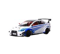 YLQERZ Scale Die-Cast Metal 1:64 For Mitsubishi Lancer EVO X 10th Generation Wide Body Modified Version Alloy Car Model Collection For Vehicles Fans