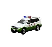 YLQERZ Scale Die-Cast Metal 1:64 For Mitsubishi Pajero V97 Armed Police Patrol Car Off-road Alloy Model Ornaments For Vehicles Fans