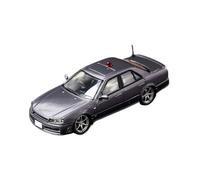 YLQERZ Scale Die-Cast Metal 1:64 For Nissan ER34 Skyline SYKINE 25GT Alloy Police Car Model Ornament Gray For Vehicles Fans