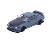 YLQERZ Scale Die-Cast Metal 1:64 For Nissan R32 GTR Gray Blue Small Scale Alloy Car Model Adult Collection Display Hobby For Vehicles Fans