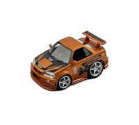 YLQERZ Scale Die-Cast Metal 1 64 For Nissan R34 Z-TUNE Silver Blue Mini Q Egg Car Resin Vehicle Model Mini Decoration For Vehicles Fans