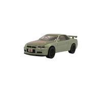 YLQERZ Scale Die-Cast Metal 1:64 For Nissan Skyline GT-R (BNR34) 2000 Model Suitable For Desktop Figurines To Decorate Home Car Office For Vehicles Fans