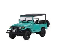YLQERZ Scale Die-Cast Metal 1:64 For Toyota Land Cruiser FJ40 Open Cover Version Off-road Vehicle Model Collection Souvenir Green For Vehicles Fans