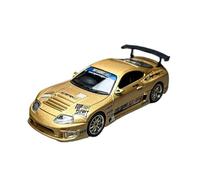 YLQERZ Scale Die-Cast Metal 1:64 For Toyota Supra A80 Top Secret Alloy Car Model Gold Sand Table Decoration Small Scale Vehicle For Vehicles Fans