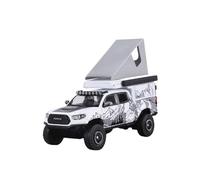 YLQERZ Scale Die-Cast Metal 1:64 For Toyota Tacoma Off-road Camping Edition Alloy Car Model Collection With Display Stand For Vehicles Fans(White pulling)