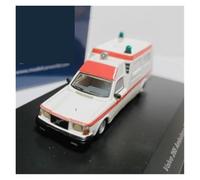YLQERZ Scale Die-Cast Metal 1/87 For Volvo 265 Ambulance Emergency Resin Model Car Classic Classic Static Display Collectible For Vehicles Fans(White)