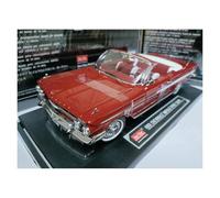YLQERZ Scale Die-Cast Metal Die-cast 1:18 For Chevy Impala Sport Coupe 1961 Red Alloy Static Convertible Retro Sports Car Model Hobby For Vehicles Fans