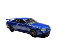 YLQERZ Scale Die-Cast Metal Die Casting 1:64 Scale For Nissan Skyline GT-R R34 V Spec II Alloy Simulation Static Car Model For Vehicles Fans
