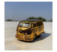 YLQERZ Scale Die-Cast Metal Diecast 1:64 Scale For Volkswagen T1 Van Car Model Collectible Toy Souvenir Display Ornament Gold For Vehicles Fans