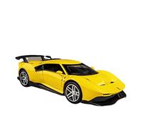 YLQERZ Scale Die-Cast Metal For Ferrari P80C 1 32 Alloy Supercar Model Sound And Light Pull Back Metal Vehicles Toys Gift For Vehicles Fans(Yellow)